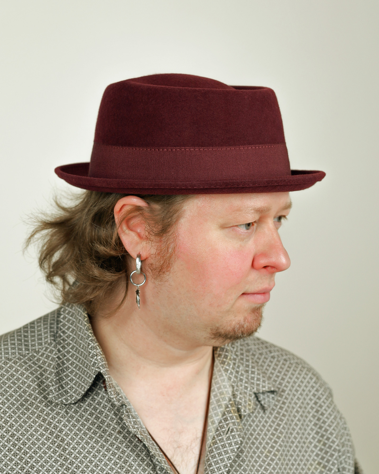 PorkPie Hattu viininpunainen