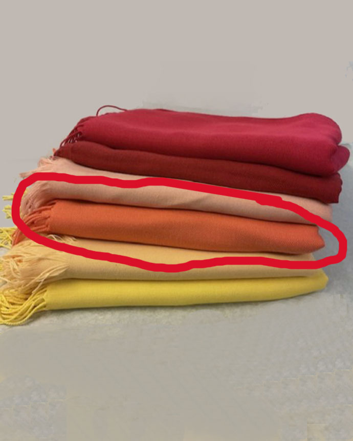 Pashmina Huivi persikka