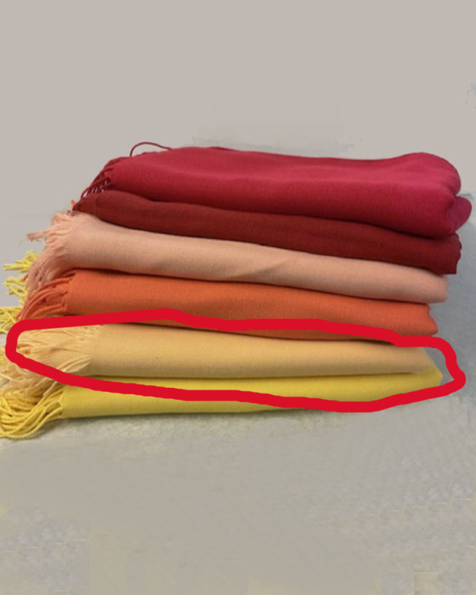 Pashmina Huivi vaaleankeltainen