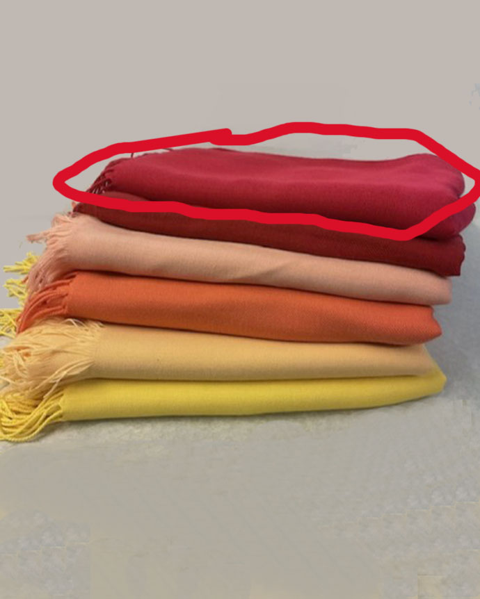 Pashmina Huivi vadelma