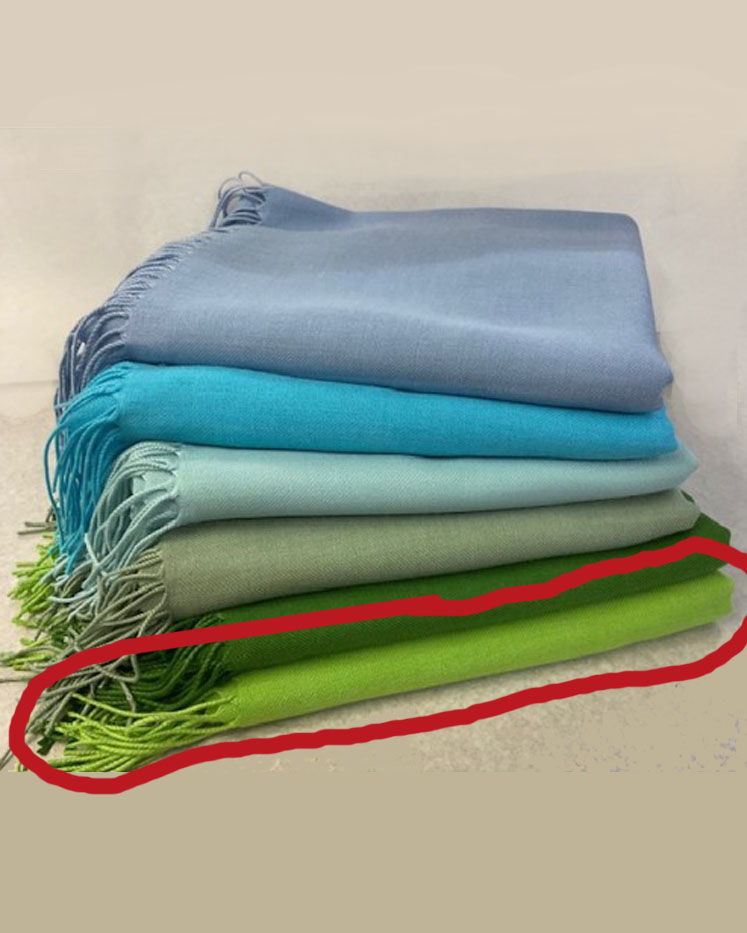 Pashmina Huivi vaaleanvihreä